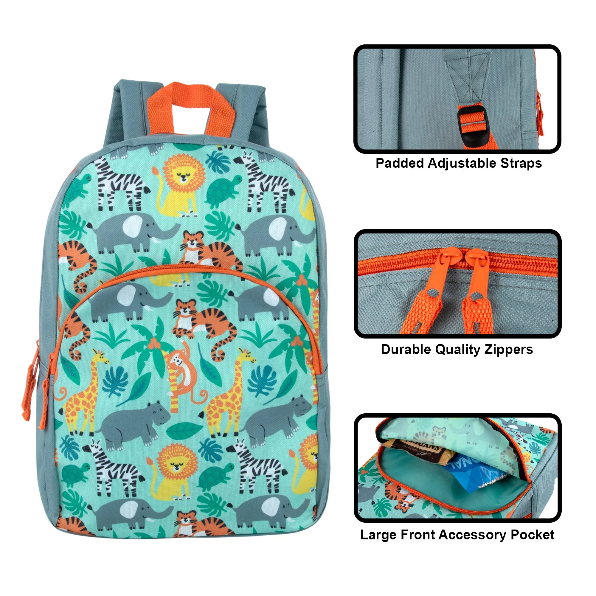 15 Inch Character Backpacks - Girls & Boys Assortment