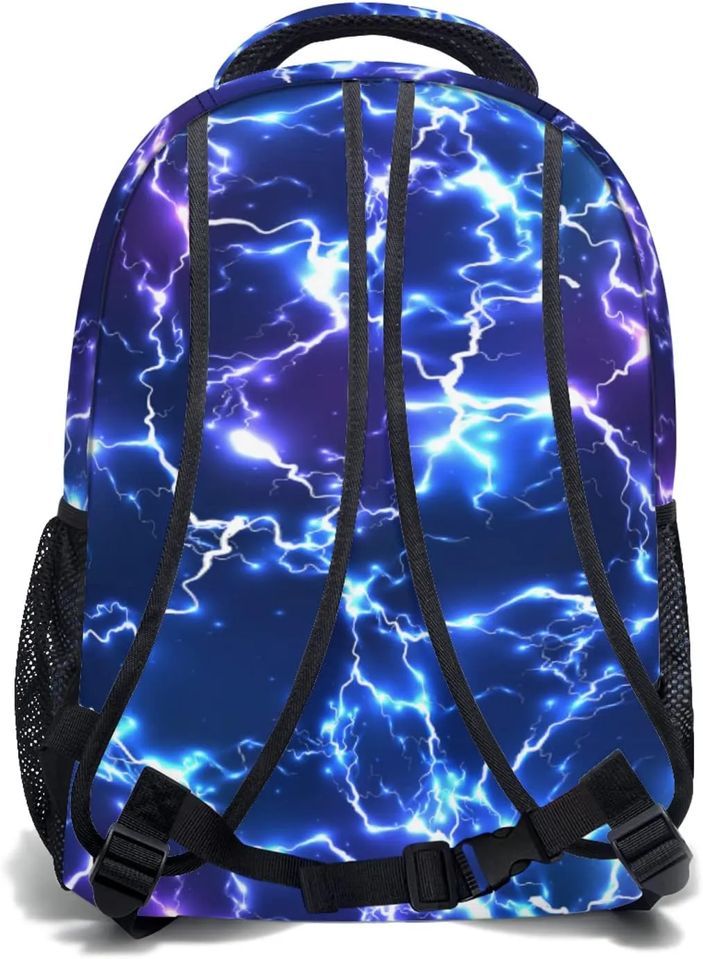 aportt Blue Backpack for Boys Girls Cool Lightning Durable Casual Basic Kids Bookbag Lightweight School Bag for Teens Students Travel Hiking Camping Daypack