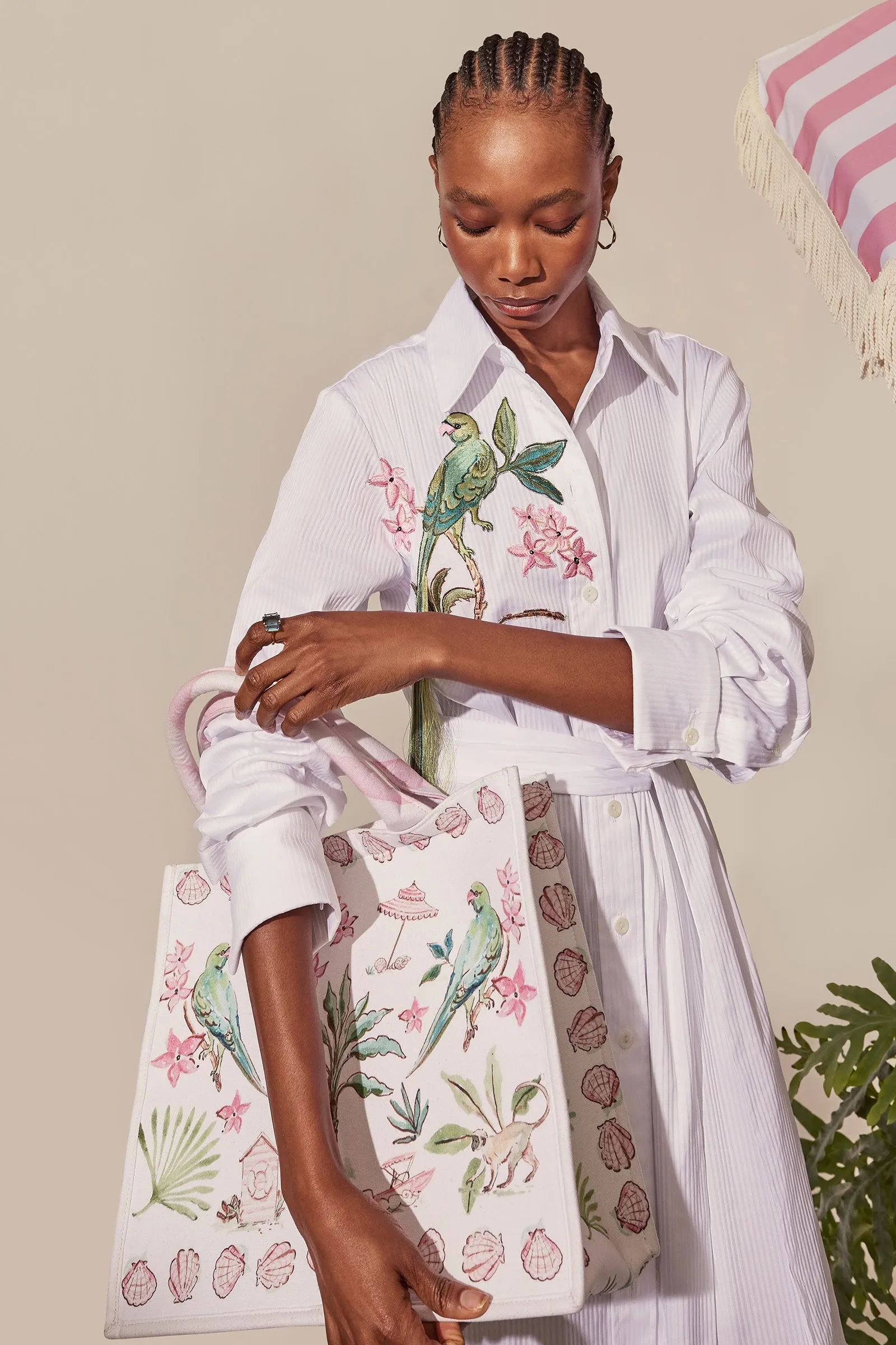 Barbados Canvas Tote Bag x Susannah Garrod