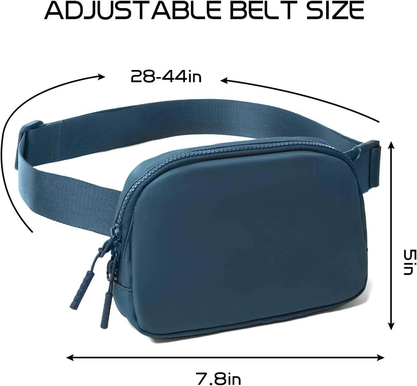 Belt Bag Fanny Pack Crossbody Bags for Women Two-Way Zip Closure Fashion Waist Packs with Adjustable Strap Teen Girl Gifts Trendy Stuff Gifts for Women Teenage Girls (Navy)