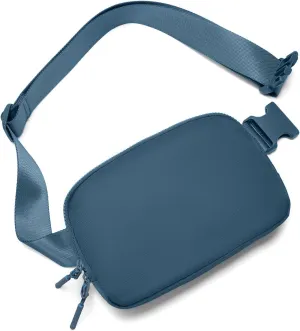 Belt Bag Fanny Pack Crossbody Bags for Women Two-Way Zip Closure Fashion Waist Packs with Adjustable Strap Teen Girl Gifts Trendy Stuff Gifts for Women Teenage Girls (Navy)