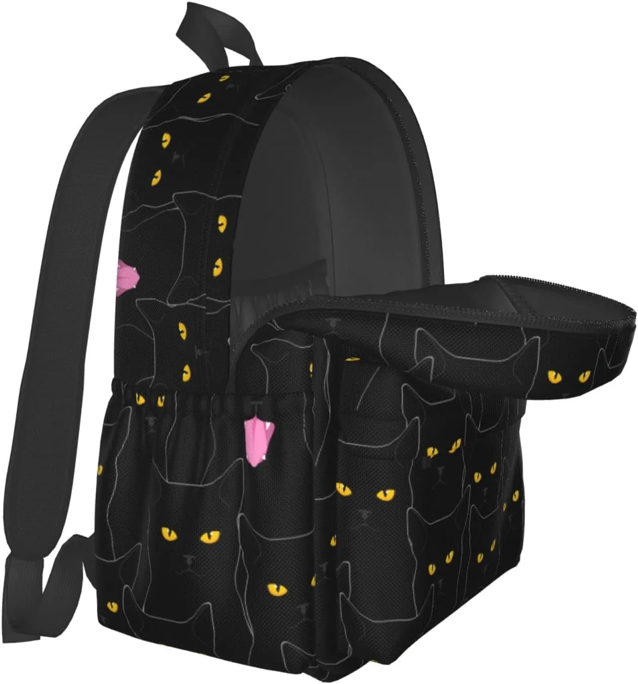 Black Cat Backpack Bookbag Laptop Backpacks Multipurpose Daypack for Boys Girls School Men Women Travel Hiking