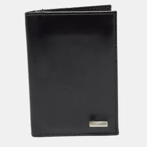 Black Leather Bifold Card Holder
