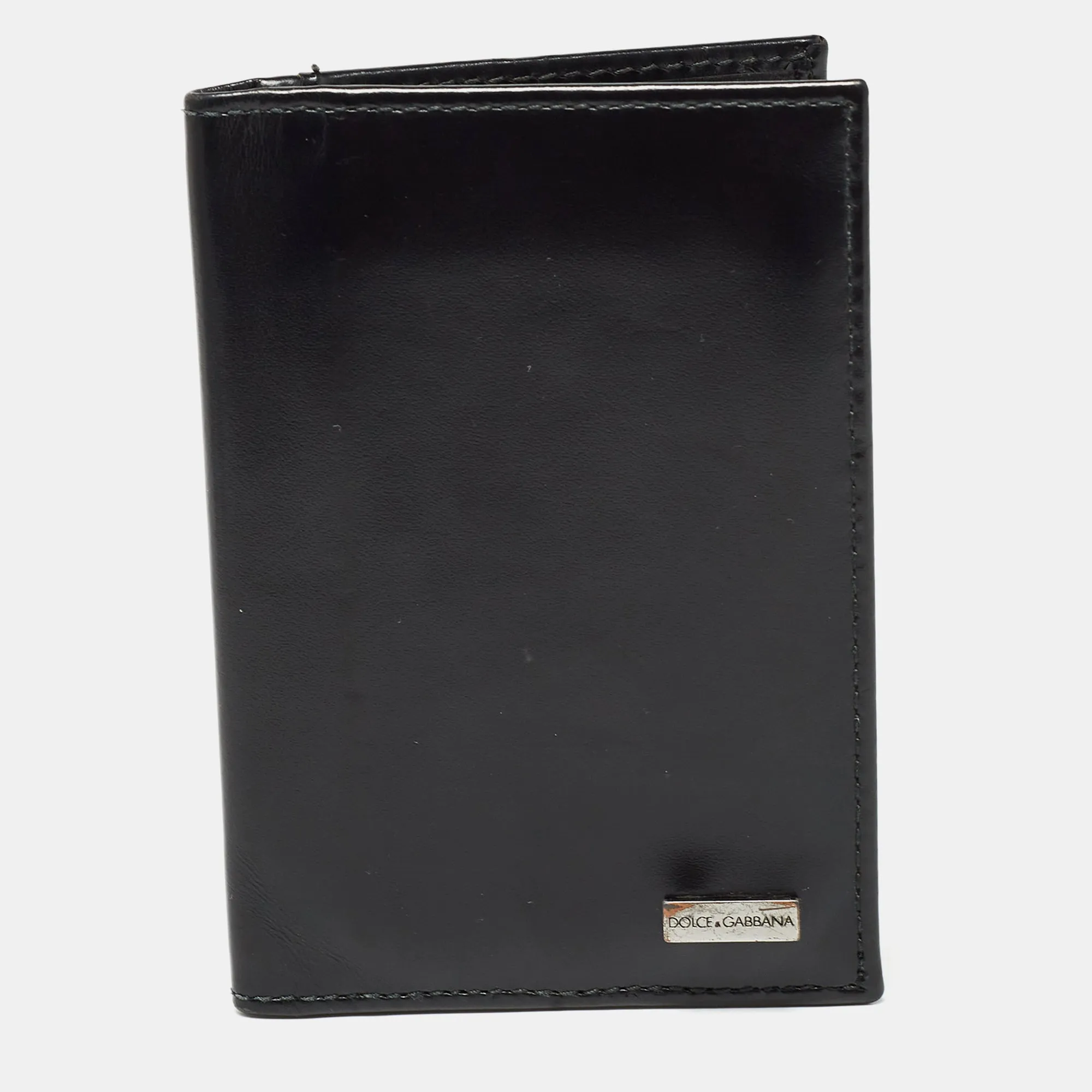 Black Leather Bifold Card Holder