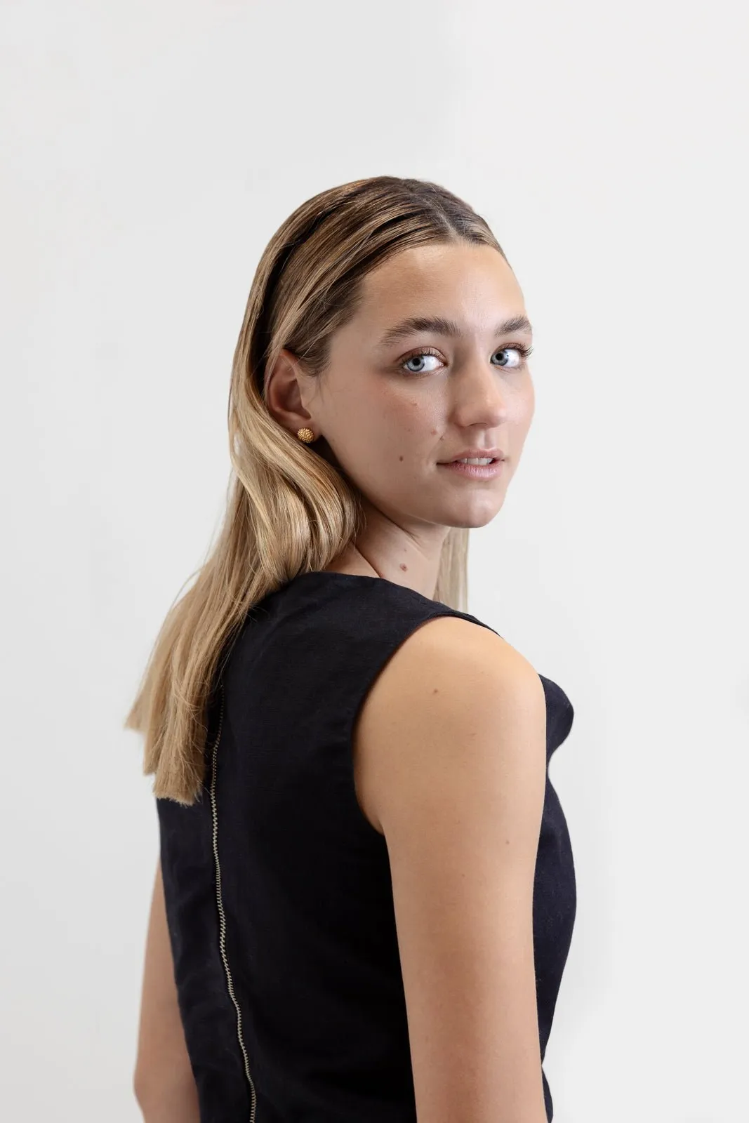 Black Waves Top- Minimalist Top for Office to Out