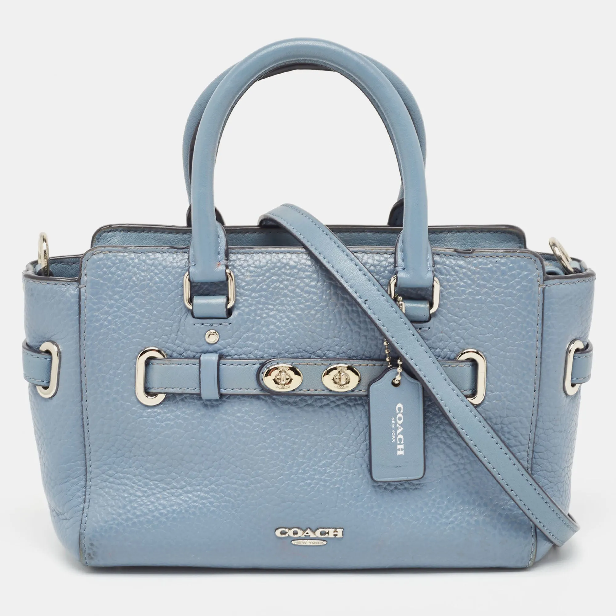 Blue Leather Swagger 20 Tote