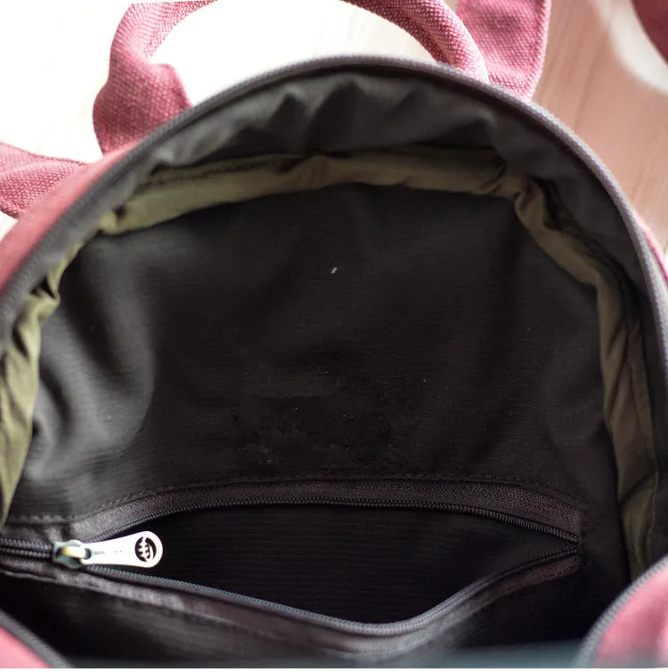 Boho Women's Canvas Backpack Purse Small Canvas Rucksack