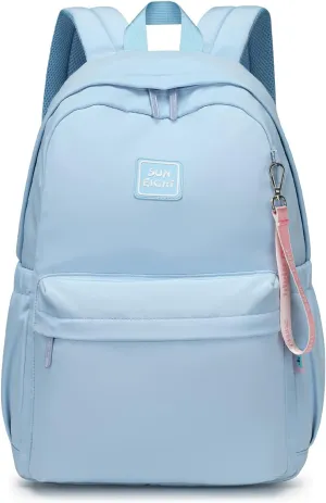 CaranY 30L Kids Backpack for Girls & Boys Ages 6-18 -Lightweight School Backpack Multi-Pocket Design Adjustable Straps Durable Water-Resistant Aqua Blue Ideal for Elementary to High School Students