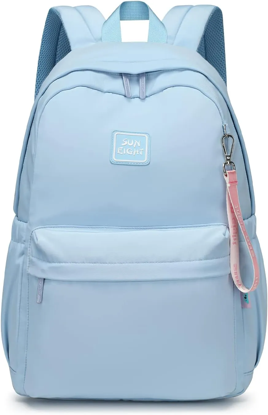 CaranY 30L Kids Backpack for Girls & Boys Ages 6-18 -Lightweight School Backpack Multi-Pocket Design Adjustable Straps Durable Water-Resistant Aqua Blue Ideal for Elementary to High School Students