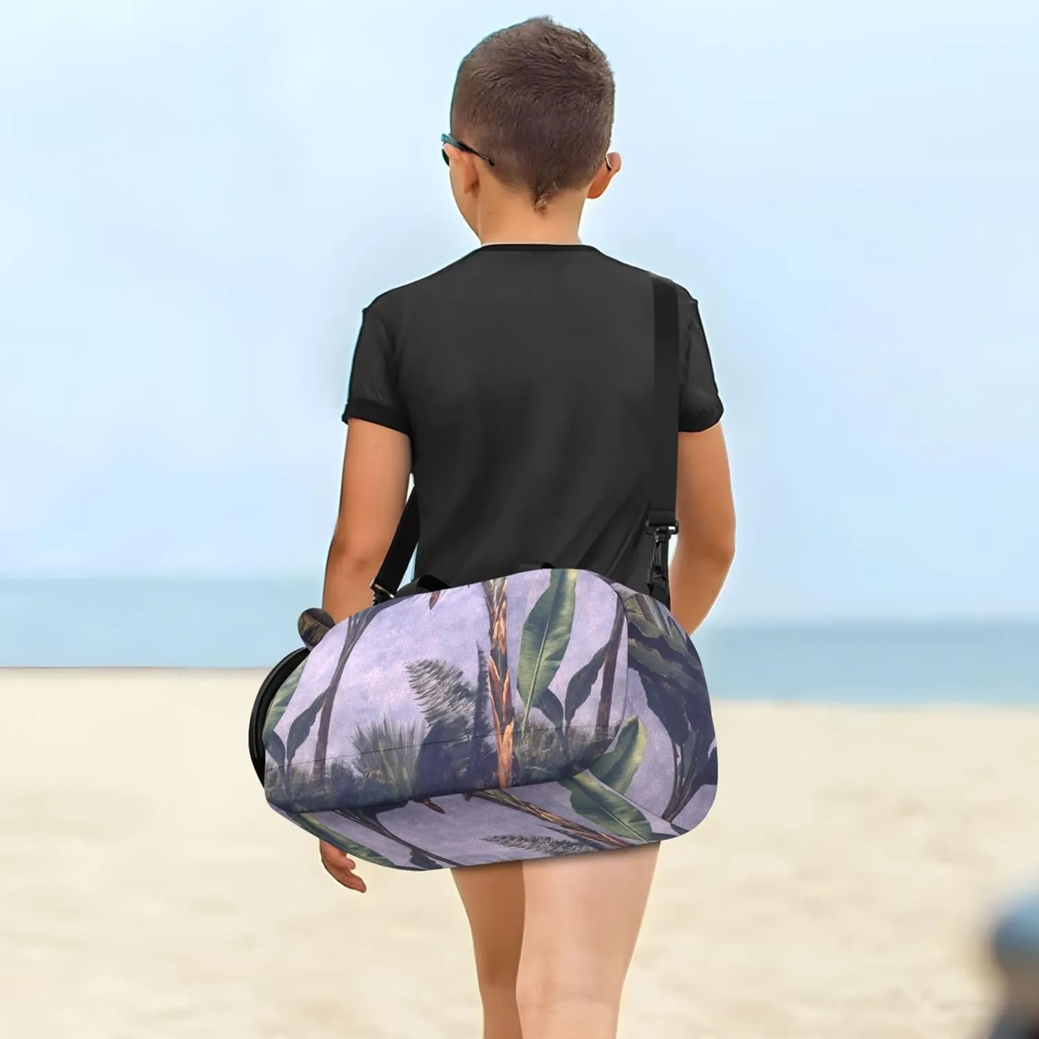 Carry on Duffel Bag Boys Banana Trees Albert Bierstadt Print Weekender Overnight Duffle Bags for Traveling Tote Luggage Kids Sports