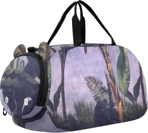 Carry on Duffel Bag Boys Banana Trees Albert Bierstadt Print Weekender Overnight Duffle Bags for Traveling Tote Luggage Kids Sports