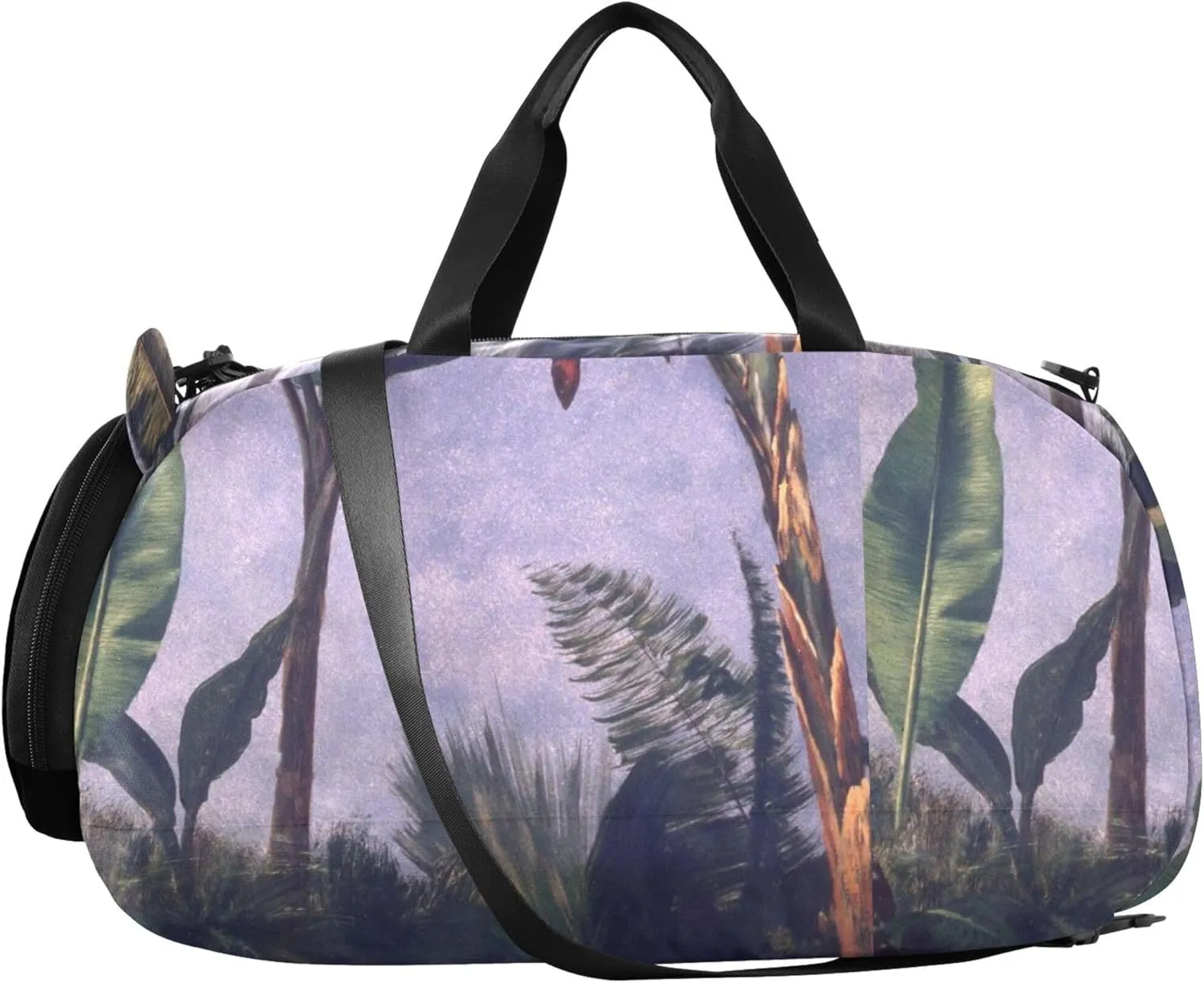 Carry on Duffel Bag Boys Banana Trees Albert Bierstadt Print Weekender Overnight Duffle Bags for Traveling Tote Luggage Kids Sports
