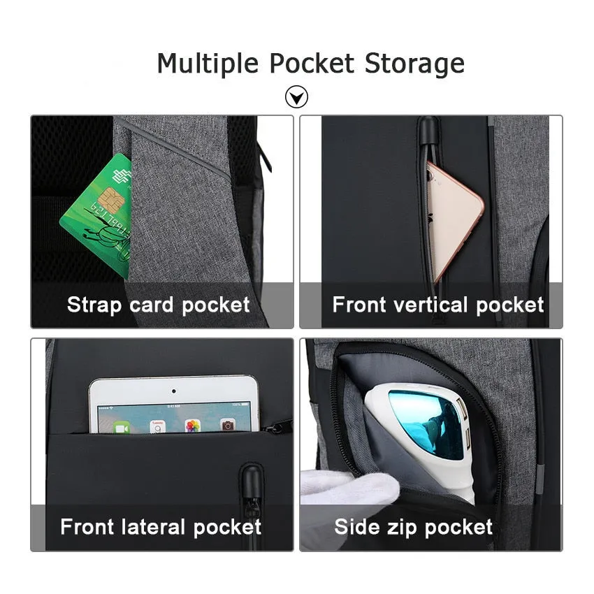 CEAVNI Backpack Men USB Charging Waterproof Laptop Casual Oxford Male Business Bag Mochila Computer