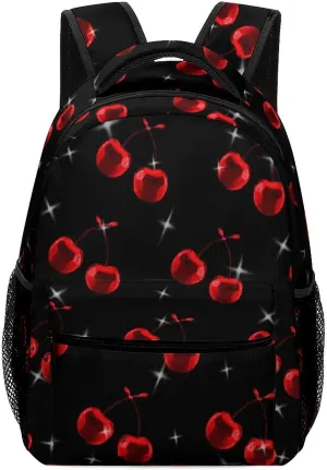 Cherry Backpack Casual Travel Daily Work Camping School Bag with Multiple Pockets
