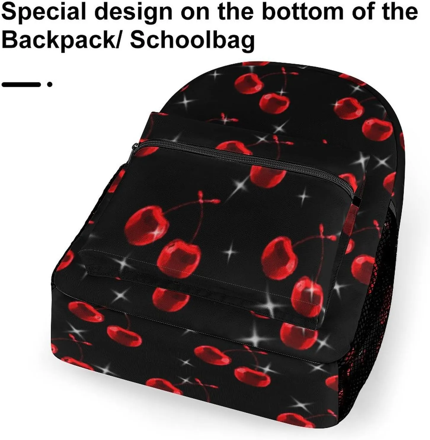 Cherry Backpack Casual Travel Daily Work Camping School Bag with Multiple Pockets