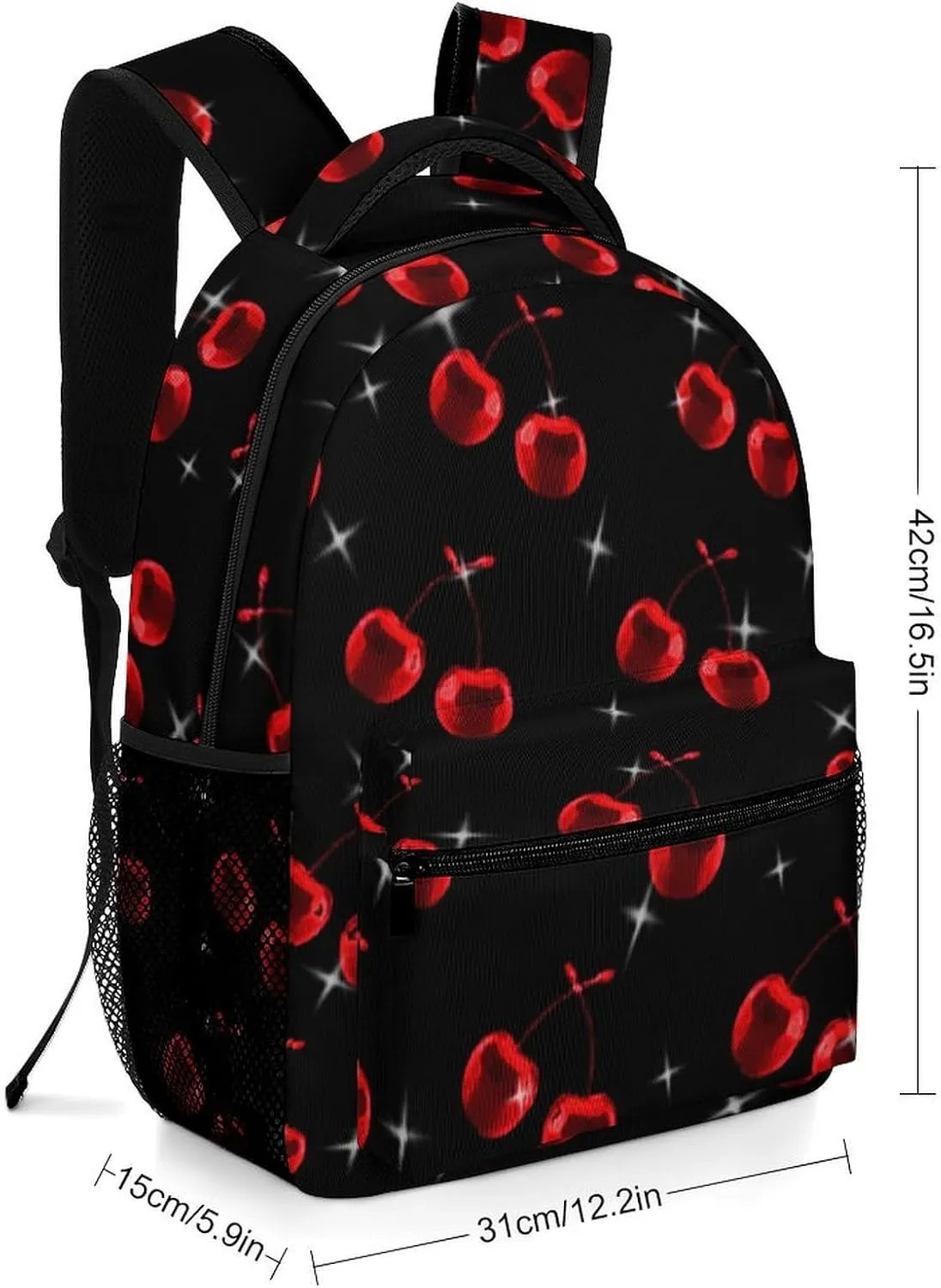 Cherry Backpack Casual Travel Daily Work Camping School Bag with Multiple Pockets