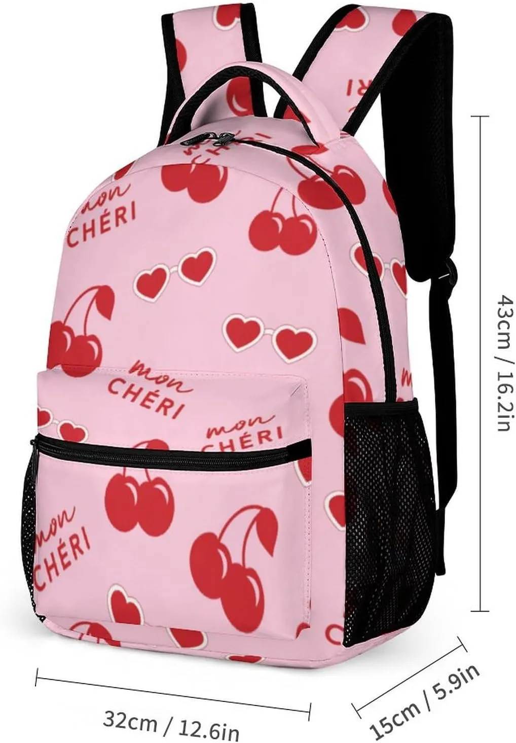 Cherry Backpack Lightweight Cherries Bags Travel Camping Backpacks Shoulder Bags For Men Women