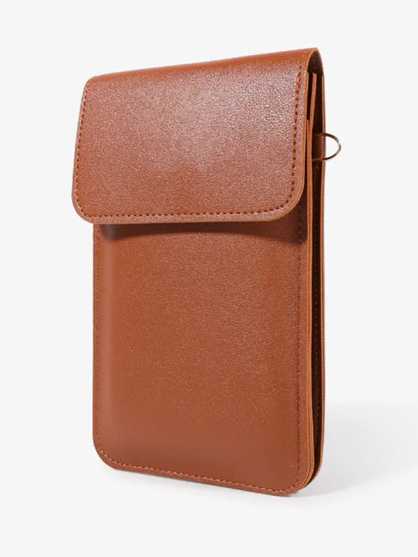 Chicmy-PU Simple Solid Color Sling Bag Shoulder Bag