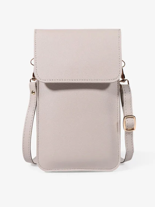 Chicmy-PU Simple Solid Color Sling Bag Shoulder Bag