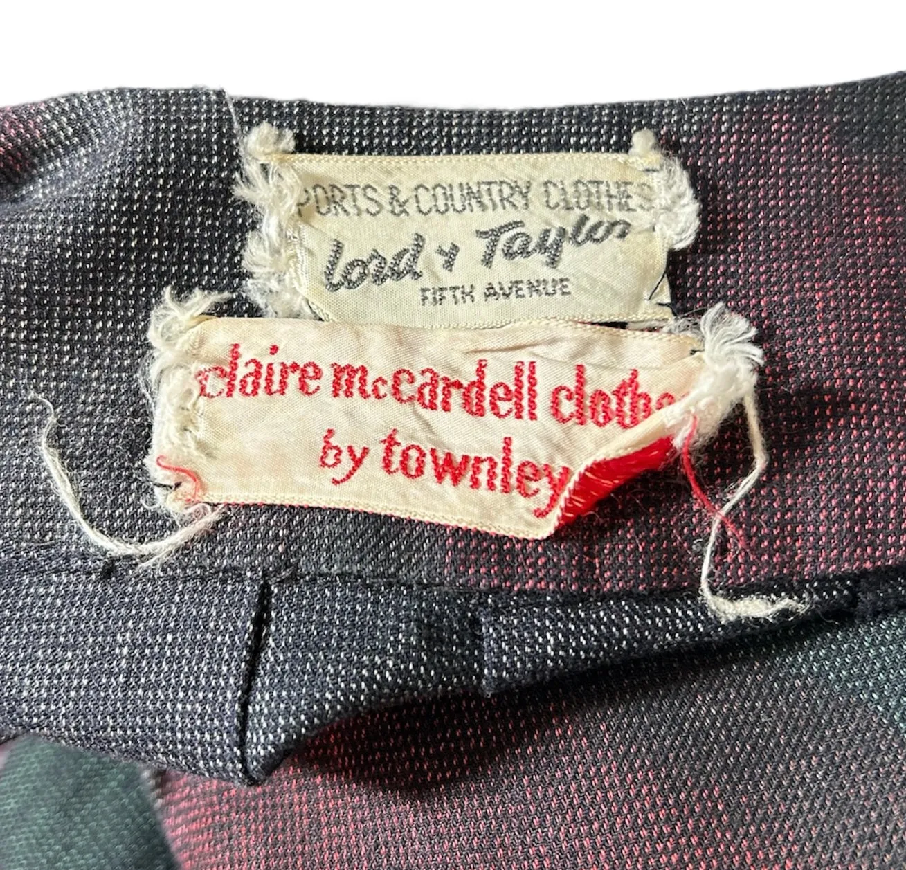 Claire McCardell 1950's Monastic Gingham Cotton Dress