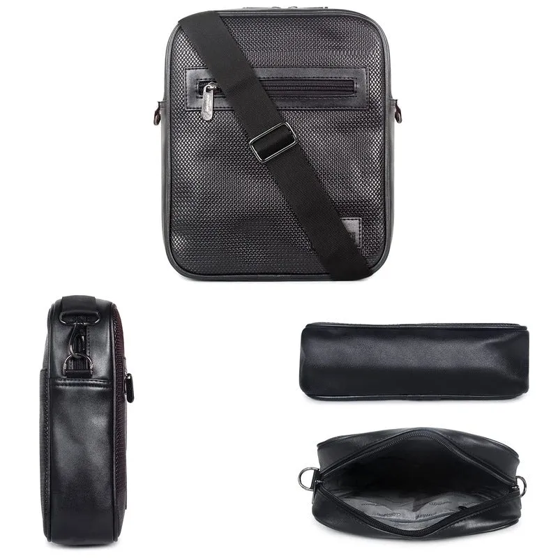 Combo: 2 Faux Leather Stylish Sling & Cross-Body Bags | 8L Capacity | Chocolate Brown