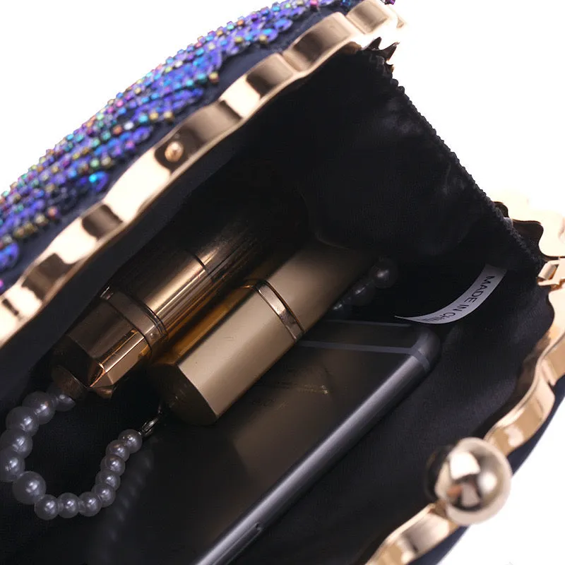 Crafted Bead Embroidery and Sequin Evening Bag: Perfect Qipao Companion for Special Occasions