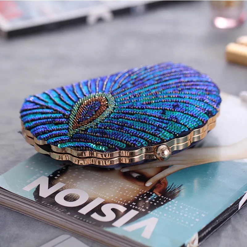 Crafted Bead Embroidery and Sequin Evening Bag: Perfect Qipao Companion for Special Occasions