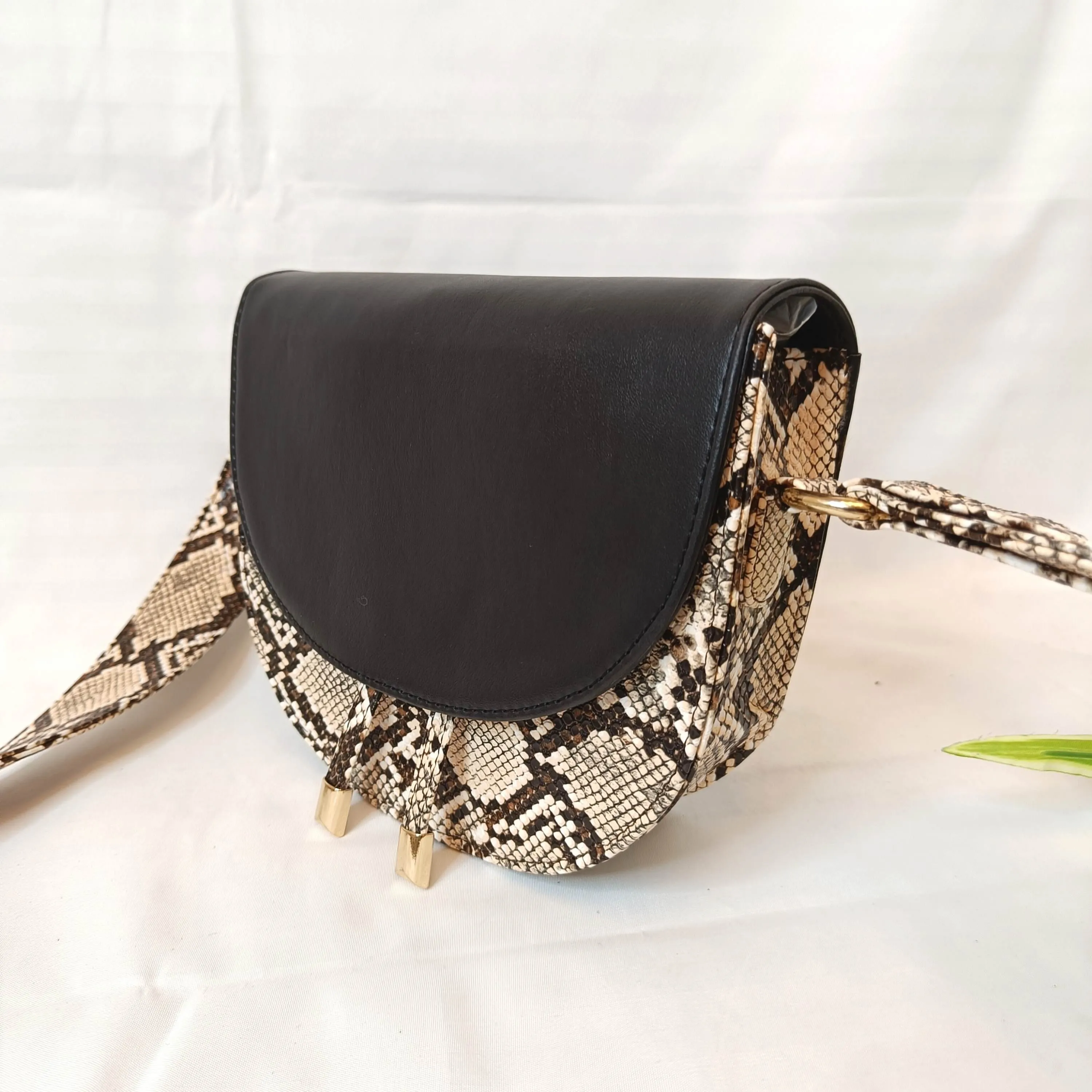 Croco Pattern Moon Sling Bag
