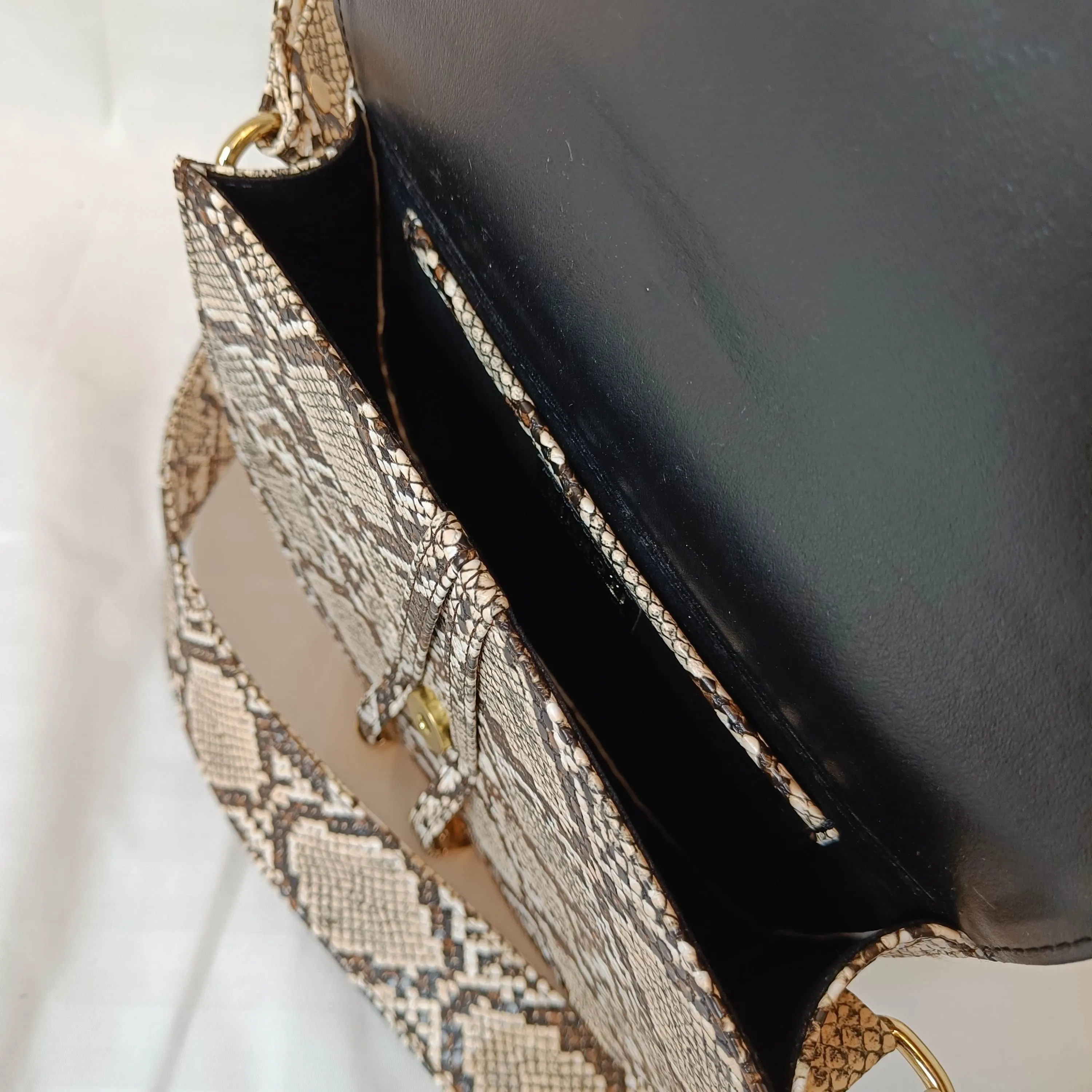 Croco Pattern Moon Sling Bag