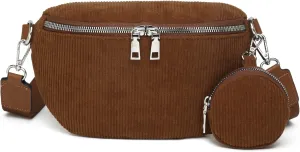 Crossbody Sling Bag Purse for Women - Small Chest Fanny Pack Trendy Travel Faux Leather Cross Body Bags with Adjustable Strap