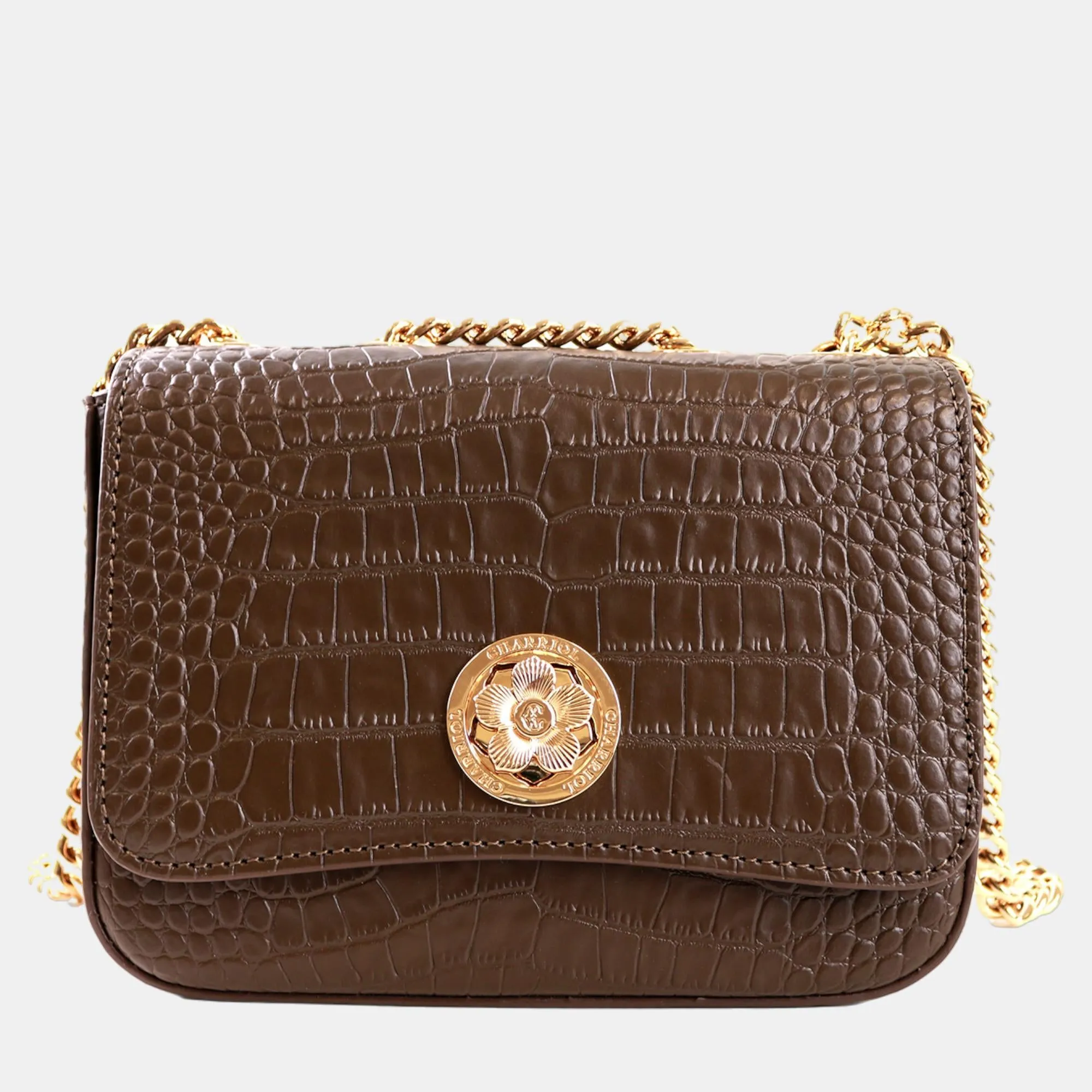 Dark Brown Leather LaetitiaClassic Handbag