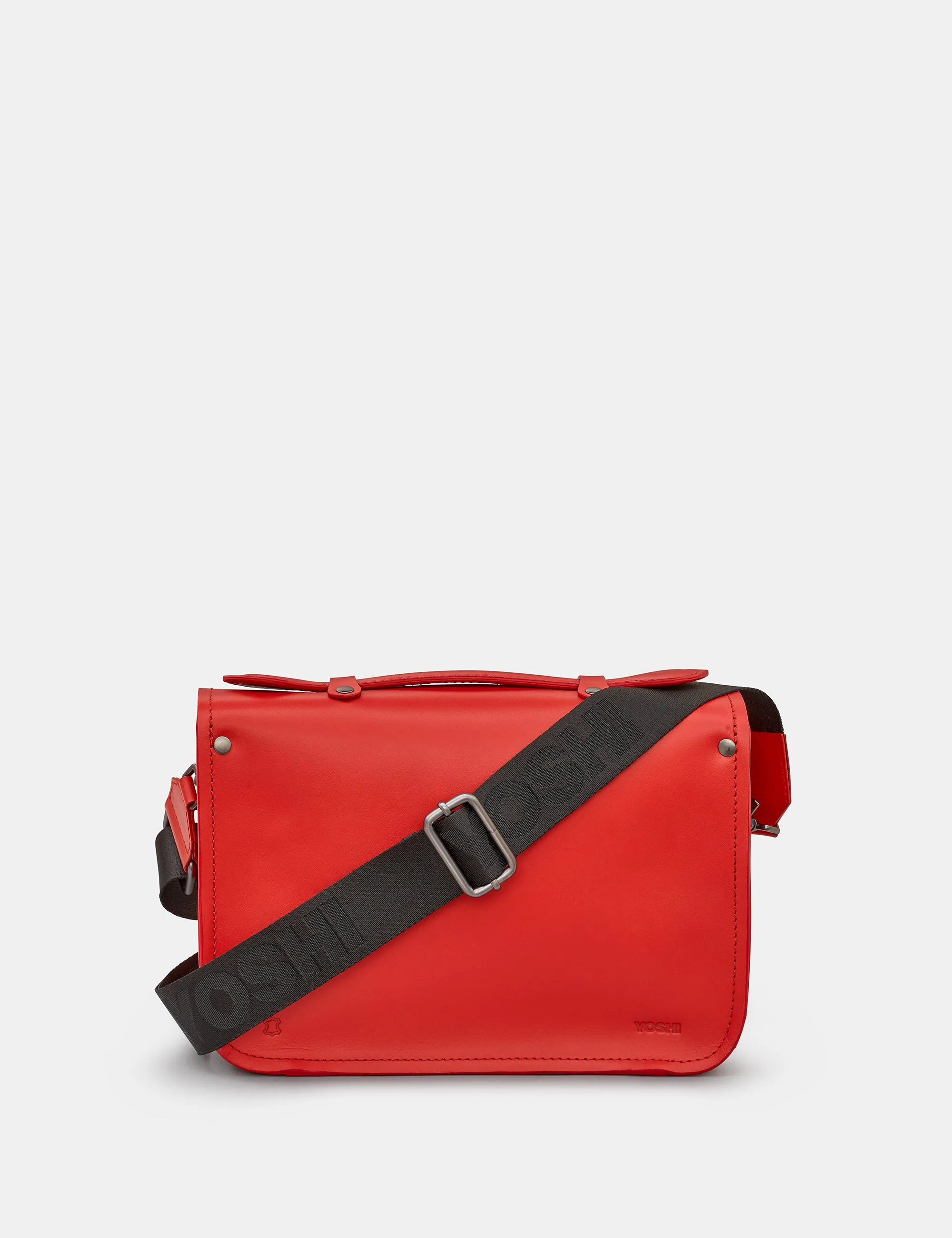 Dewhurst 10.5" Red Leather Satchel Bag