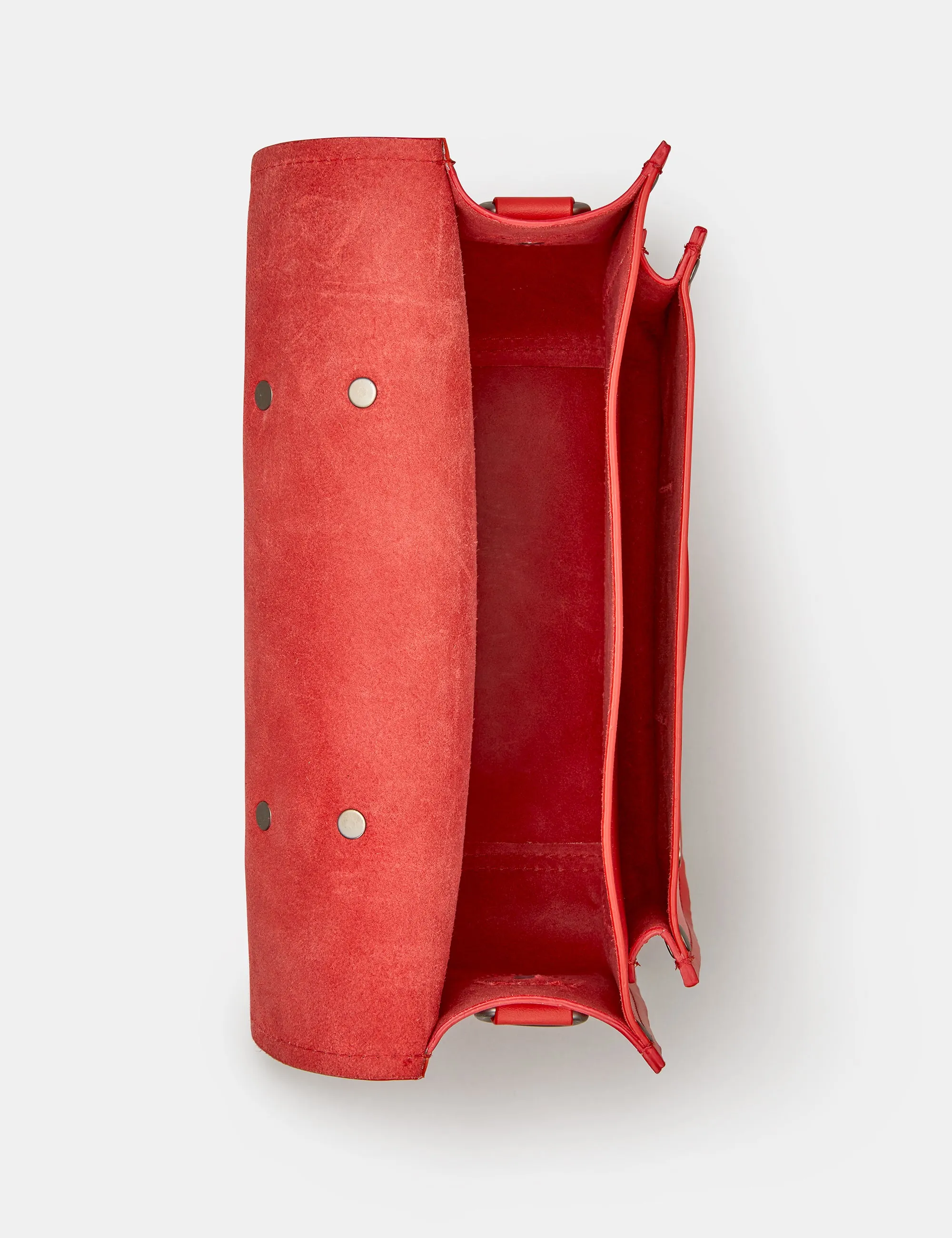 Dewhurst 10.5" Red Leather Satchel Bag