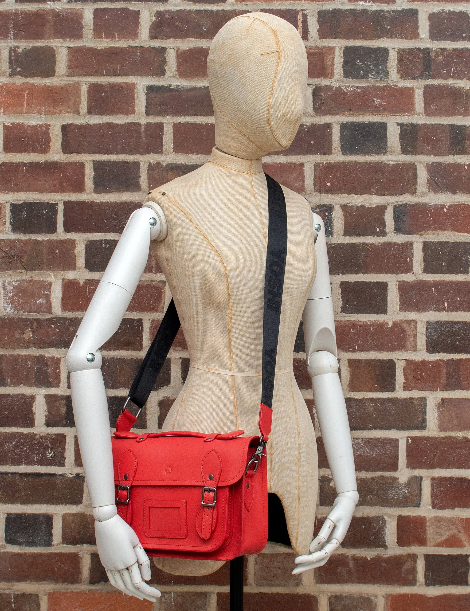 Dewhurst 10.5" Red Leather Satchel Bag