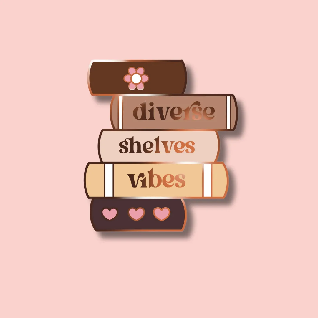 Diverse Shelves Vibes Enamel Pin