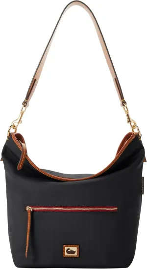 Dooney & Bourke Hobo Shoulder Bags for Women, Small Nylon Tote Bags with Zipper