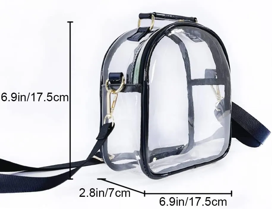 Downupdown Women Crossbody Bag Jelly Bag PVC Clear Purse Handbag Transparent Satchel-style-handbags Small Beach Bag