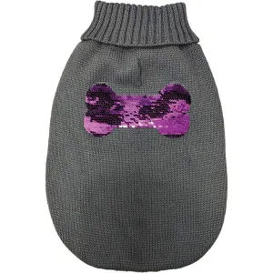 ETHICAL SEQUIN SWEATER GRAY