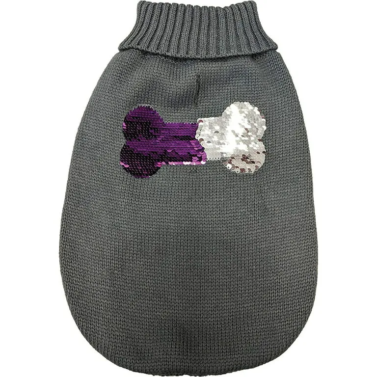 ETHICAL SEQUIN SWEATER GRAY
