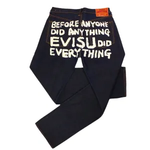 EVISU : ICONIC “EVISU DID IT” BACK PAINTED BAGGIE JEANS : 34