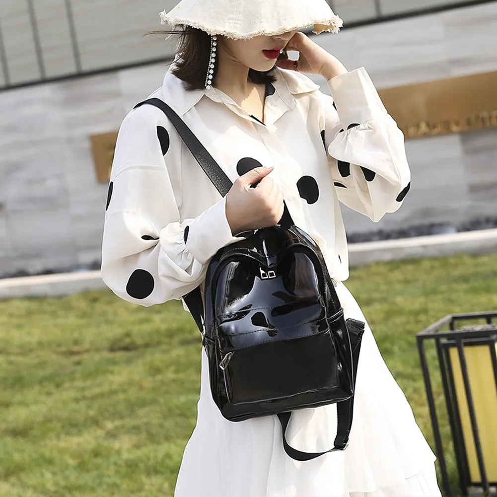 Fashion Women Men Unique Clear Transparent PVC See Through Mini Backpack Cute Fashion Casual Small School Book Shoulder Bag