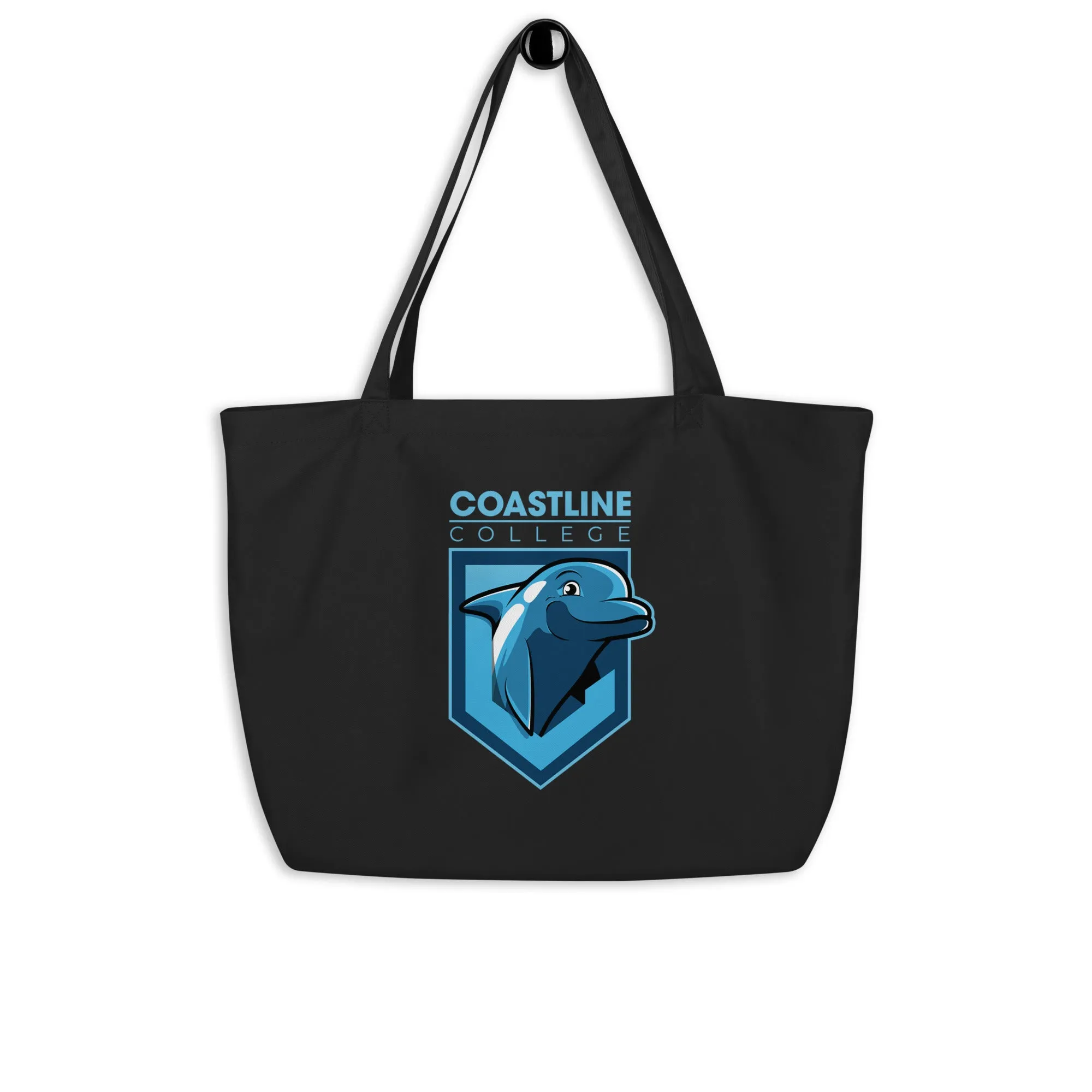 Fin Invest In Our Oceans Black Large Organic Tote Bag