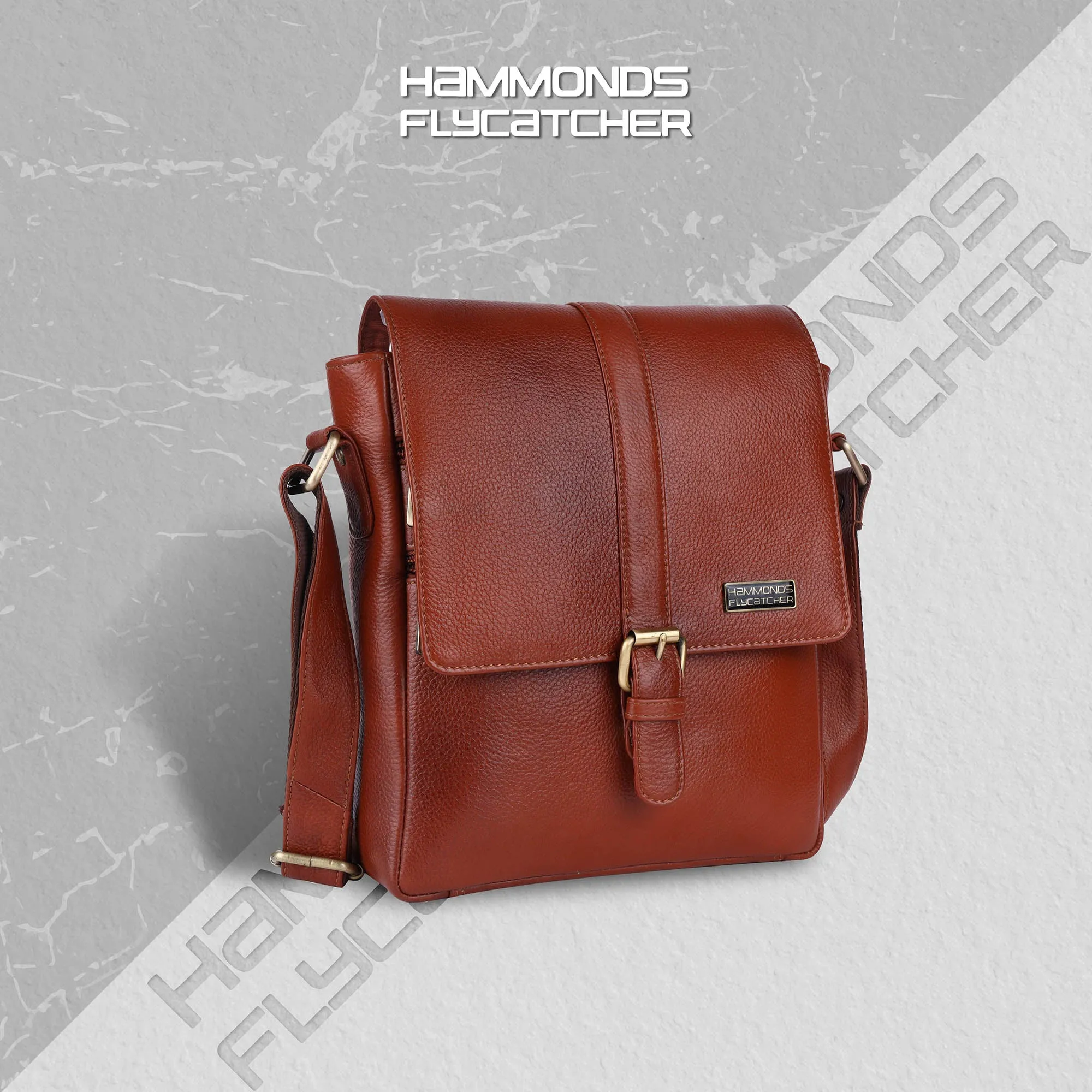 Genuine Leather Premium Sling Crossbody Bag For Men - 1 Year Warranty