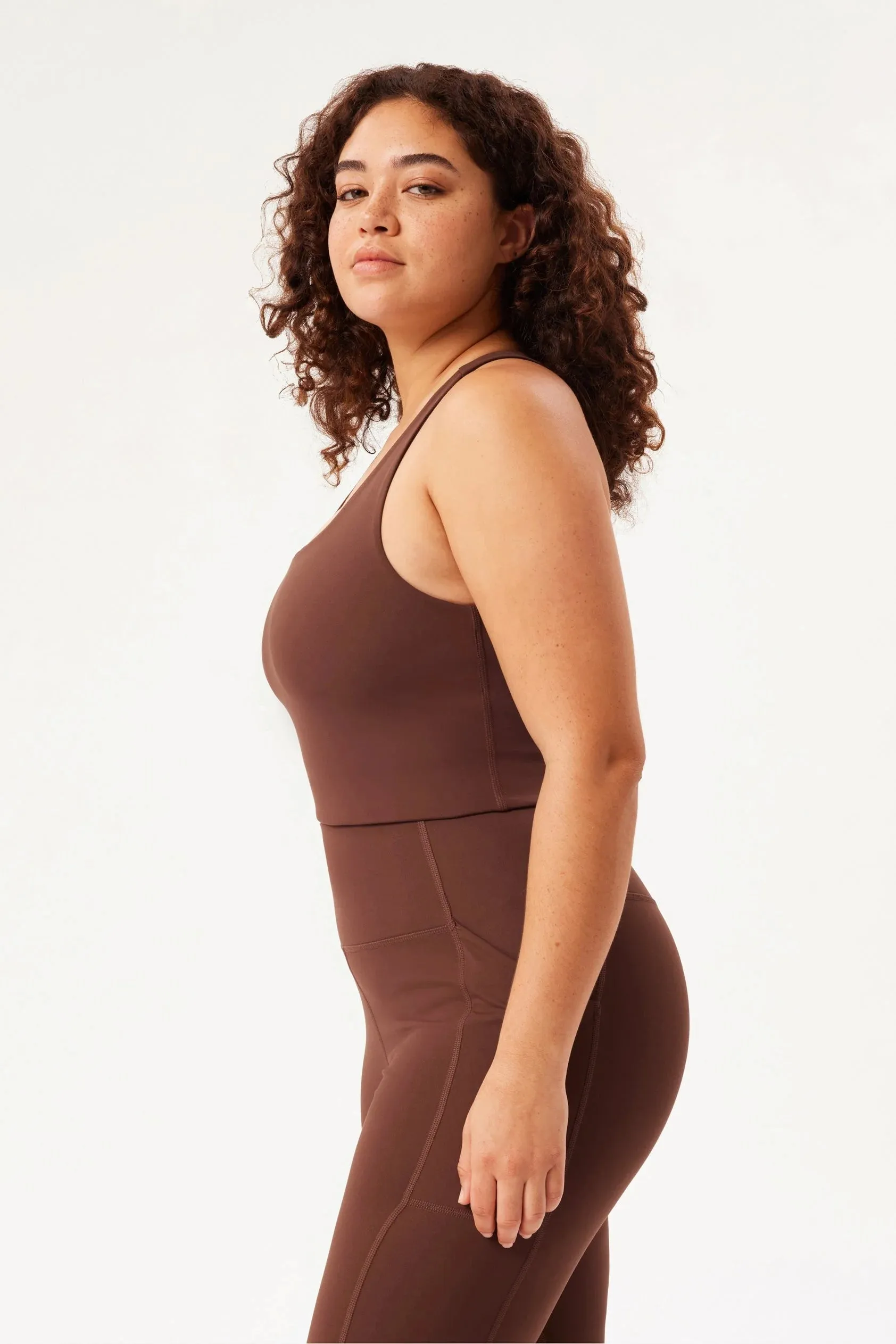 Girlfriend Collective Paloma Racerback Bra - Earth