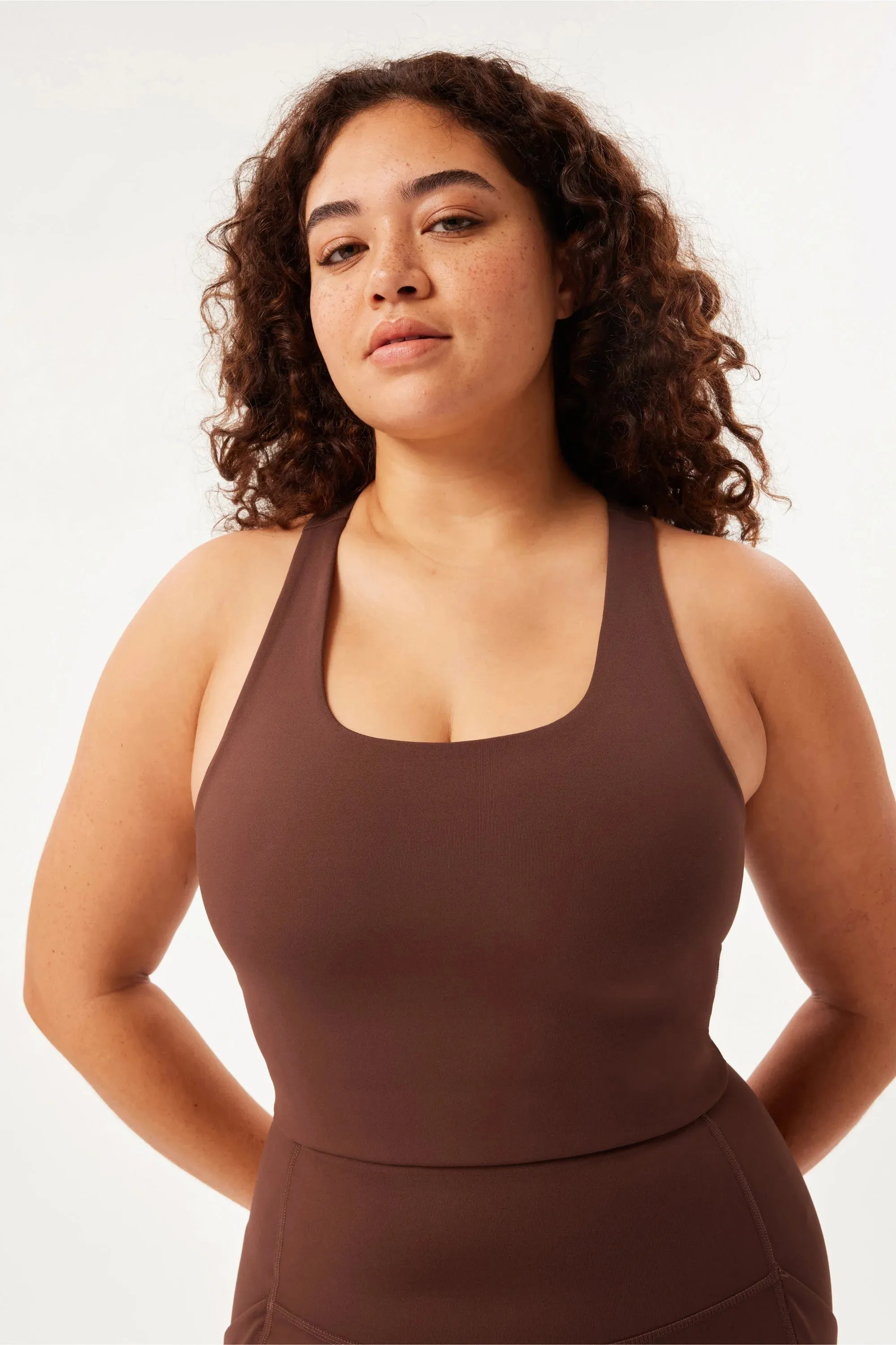 Girlfriend Collective Paloma Racerback Bra - Earth
