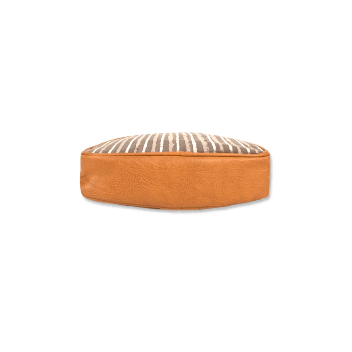 Grey Stripes Block printed Box Sling Bag