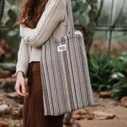 Hemp Tote Bag - Stripes