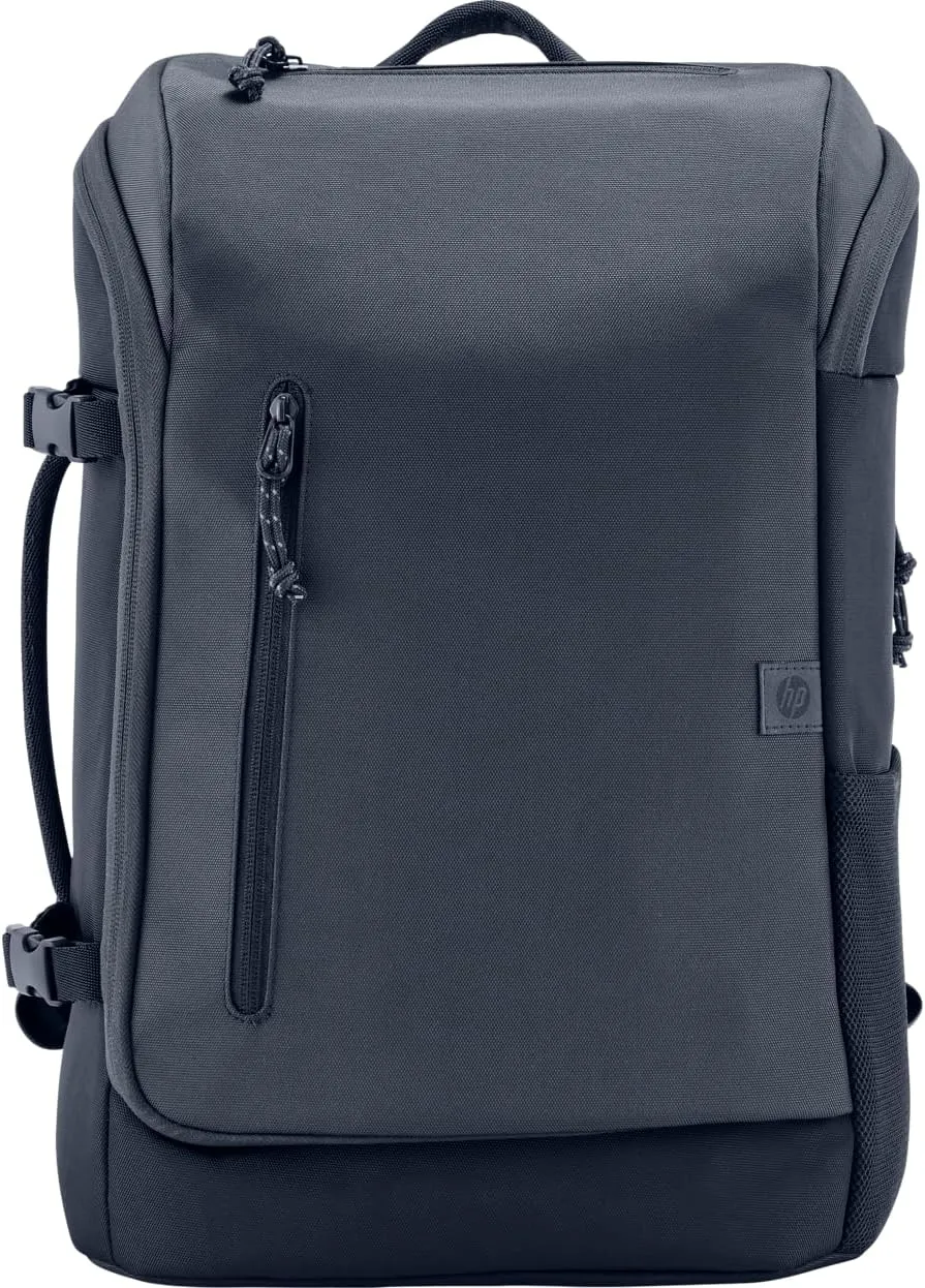 HP Travel 25L 15.6-inch Laptop Backpack - Light & Stylish - Expandable to 30L - Multiple Pockets, Including RFID Blocking Pocket - Lockable Zippers - Iron Grey