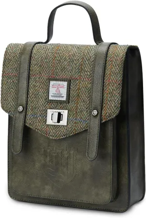 Islander HarrisTweed The Mini Carloway Backpack, Chestnut Herringbone, Mini