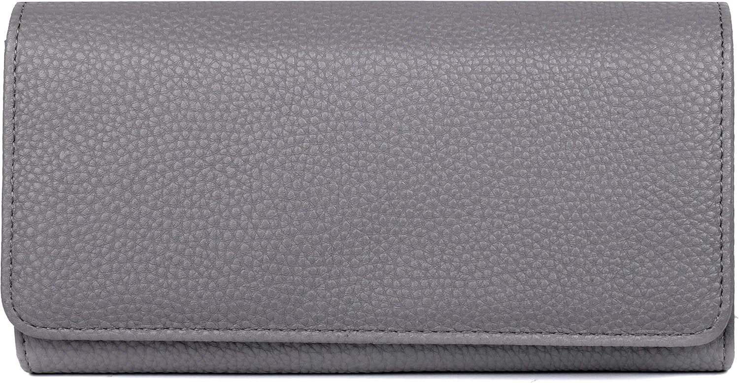 Julia Buxton Pebble Vegan Leather Bianca Trifold